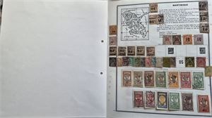 FRANSKA KOLONIER, MARTINIQUE samling */o  på blad