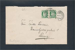 Brev stemplet "FELTPOSTKONTOR No 8 16 VI 17" (Gimlemoen). Fullt innhold