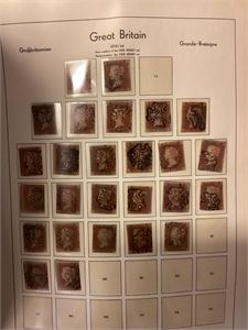 England 1840 - 1971 i Leuchtturm album , samt en del løse merker i poser og plansjer.