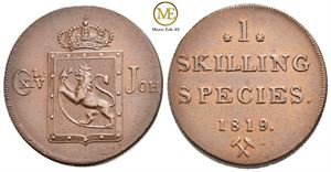 Skilling 1819 Carl XIV Johan. Kv.0