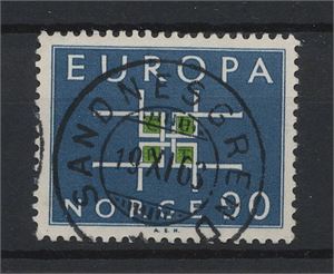 NK 541 Sandnesgrend (Te,7 pkt) 19-XI-63 på 90ø Europamerke