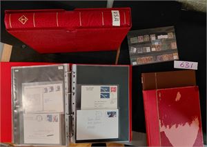 USA Dubletter i perm med kassett, 2 16 siders bøker og noen brev i ringperm.