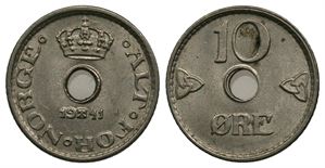 10 øre 1941 Haakon VII. Kv.0