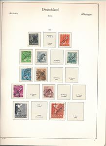 BERLIN o standard samling i et Ka-Be album med lommer til 1985. En del av de bedre merkene i starten er med