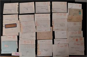 SENSURBREV 32 brev 1939-45 til Kristiansand og Oplands Privatbank fra en rekke land. Blandet kvalitet