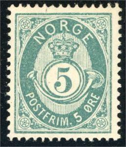 42 Ib. 5 øre 21 mm. (1.000,-).