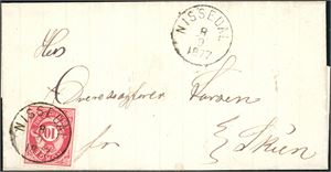 Nissedal. Enkeltmerker, brevklipp og noen brev i album. Hovedsakelig fra 1950-årene og nyere. Blandet kvalitet.