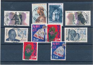 STEMPLER Nyere merker på plansje, spesielt pen serie Nk 1232-33