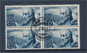 SVEITS o Mi 238, 1929 Pro Juventute 30c i 4-blokk (€ 56)