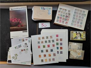 SVERIGE Restekasse med noen gamle albumark og brev/FDC ++. Vekt 1,2 kilo