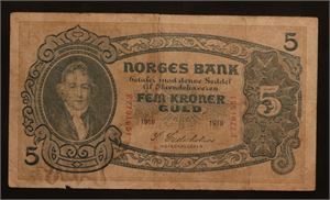 5 kroner 1918 F. Kv.1-
