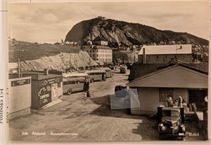 ÅLESUND, Rutebilsentralen, ubrukt storformatkort.
