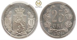 25 øre 1904 Oscar II. Kv.0