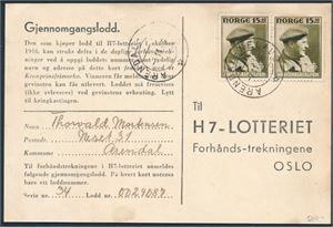 Arendal - Nelaug 7-11-46 på pent H-7 kort.