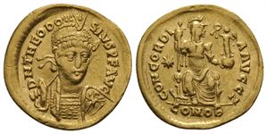 Solidus, Theodosius II 402-450 e.kr. Kv.1+