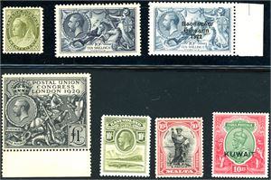 Great Britain and British Commonwealth. A selection of mostly unmounted better items.