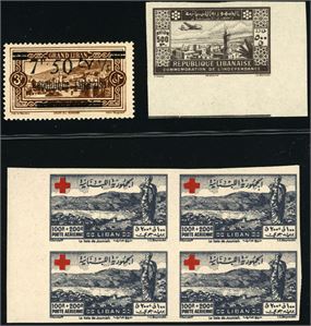 Lebanon. A large, spezialized collection to 2006 in an album. Including Maury no. 93A unmounted mint with certificate. Some letter, stationaries and proofs are also included.