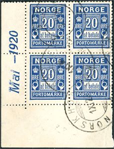 P 1--P 15. Portomerker i pergamynkonvolutter og på noen få innstikkort.