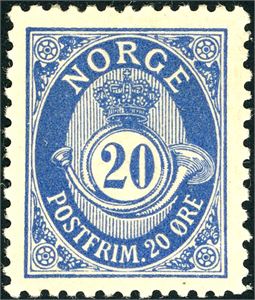 63. 20 øre grovtagget Centraltrykkeriet. (4.100,-).