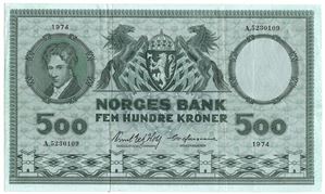 500 kroner 1974 A.5230109. Kv.1/1+
