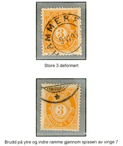 56-83,88. Samling NK varianter på Posthorn Antikva 1893-1908. Nær 60 merker.