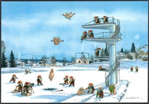 Midthun. Drøyt 100 postkort/overrekkelseskort. Stort sett nytt materiale, men flere litt uvanlige.