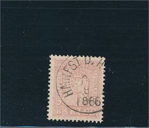 Nk 9 o. Pent merke med del av "HMRFST D. HMBRG"