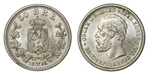 50 Øre 1895 Kv 0