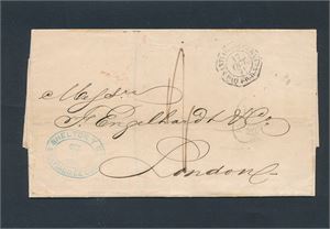 CUBA Frimerkeløst brev stemplet "SANTIAGO DE CUBA 17 OCT 1871" til London