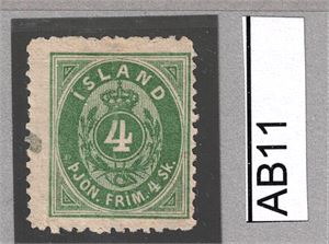 ISLAND - TJENESTE (x) Mi 1B, 4 sk uten lim (€ 100 for x)