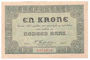En krone 1917 No.6873048. Kv.0