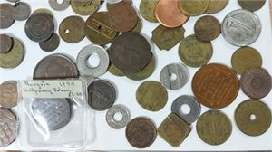 Parti  diverse medaljer, tokens och poletter