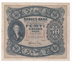 50 kroner 1938 B