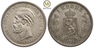 1 krone 1881 Oscar II. Kv.0