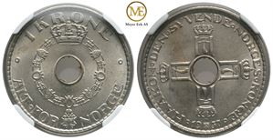 1 krone 1937 Haakon VII. Kv.0