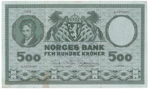 500 kroner 1966 A.2326882. Kv.1+