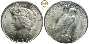 Liberty dollar 1923 MS 66. Kv.0
