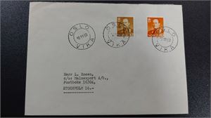 NORGE FDC 10.11.59 skickat till Stockholm (F 1 000:-)