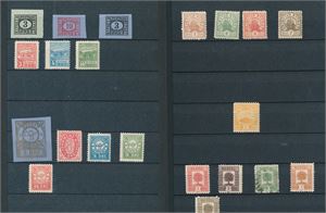 BYPOST Litten samling Grimstad (4), Kragerø (1 med brett), Mandal (5), Holmestrand (6) og Drammen (5)