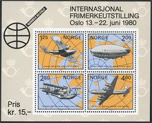 850/53. Norwex II. To miniatyrark, begge med variant "Bombe under vingen" i hhv. Stor- og liten versjon.