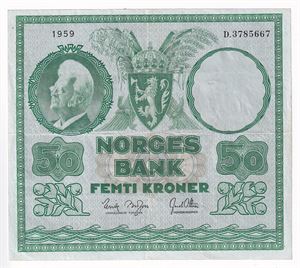 50 kroner 1959 D