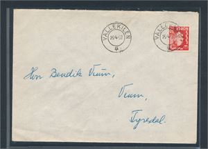 Pent bruksbrev stemplet "VALLEKILEN 29-4-52" (Grad 6)