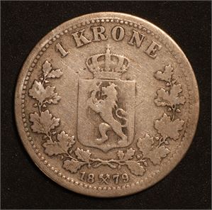 1 krone 1879. Kv.1-