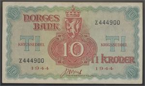 10 Kroner 1944 London Z444900 Kv 1+/01