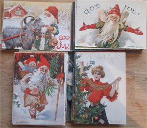 Kortlot Ca 85 julekort av Jenny Nystrøm. Både postgått og UB. Litt duplisert, god brukskvalitet. Ingen eldre.