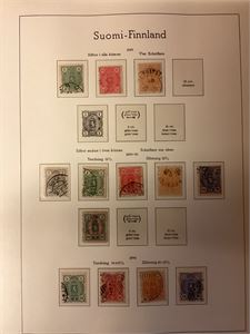 Finland Samling i Leuchtturm SF album 1875 - 1984 stemplet , * /**
