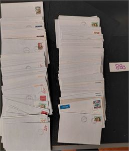 AGDER 220 brev postnummer 4480-4994 1970-93, de fleste stemplet rundt 1990.