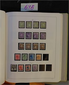 DANMARK Mest stemplet samling i Stender album til 1972. Ikke noe sjeldent, en del ubrukt på slutten