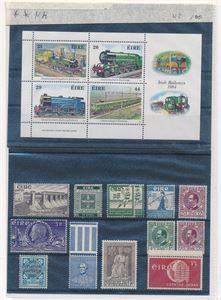 IRLAND  Mest postfriske merker inkl usolgt objekt 1301 fra auksjon 95
