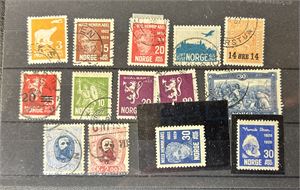 Nk 33-34 o. 1,50 og 2kr Oscar + noen andre inkl 30øre Abel xx